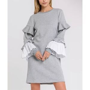 NWT English Factory Combo Pleat Sweater Dress Size Medium